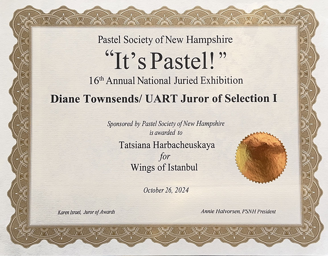 Pastel Society of New Hampshire’s “It’s Pastel” National Juried Show 2024