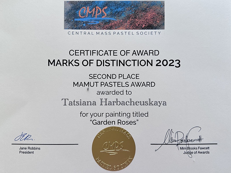 Central Massachusetts Pastel Society "Marks of Distinction 2023" Exhibition