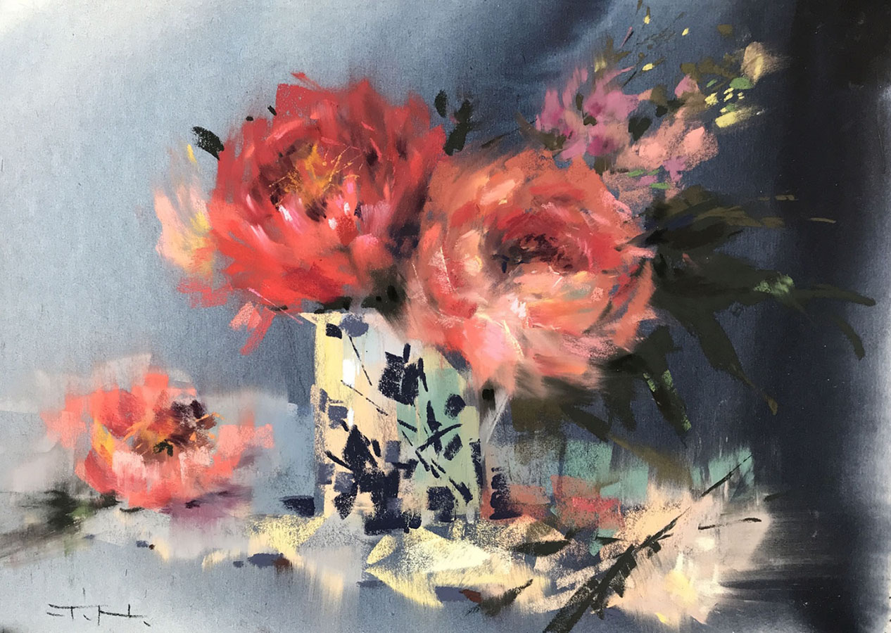 Coral peonies