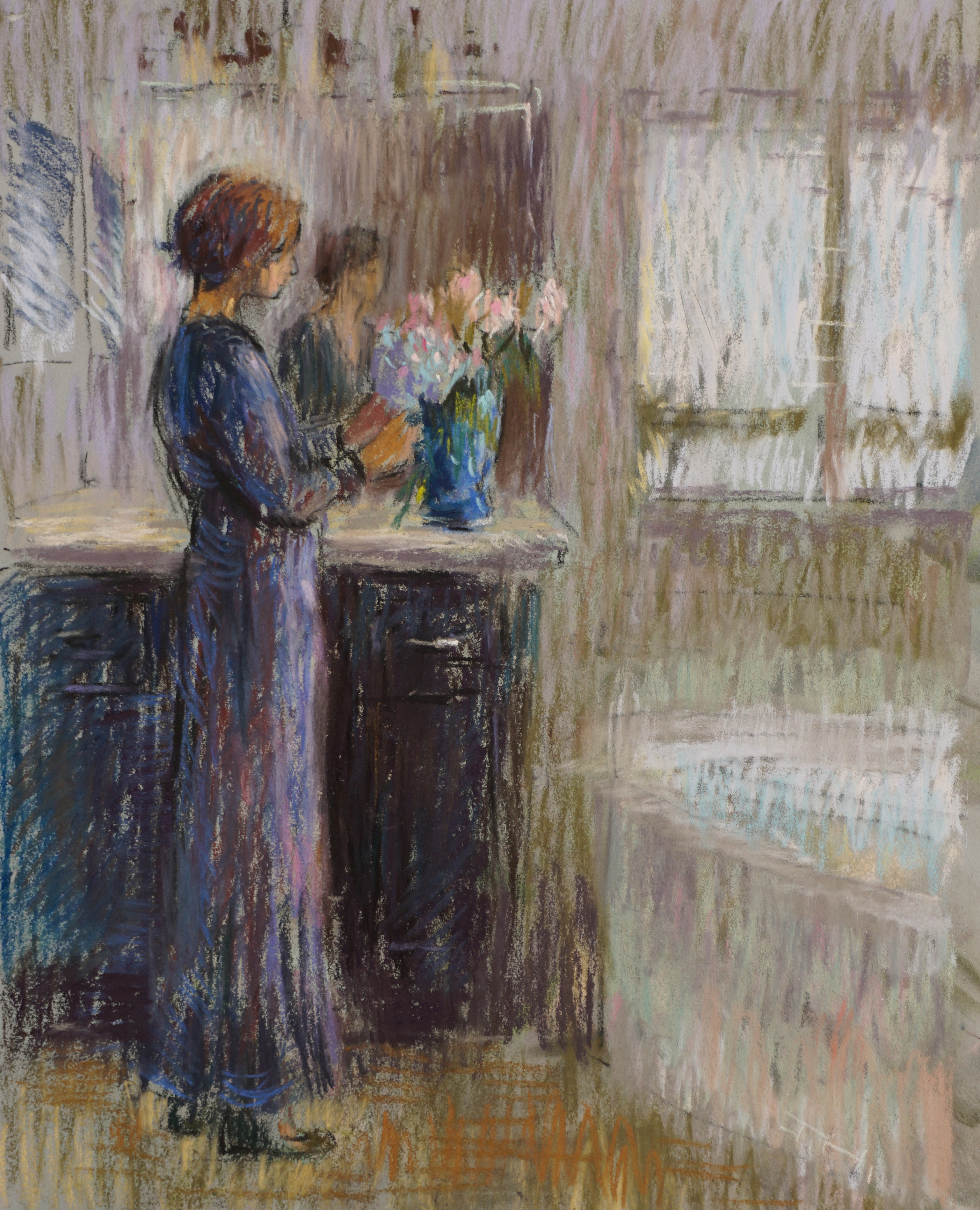 Self portrait with Flowers by Tatsiana Harbacheuskaya