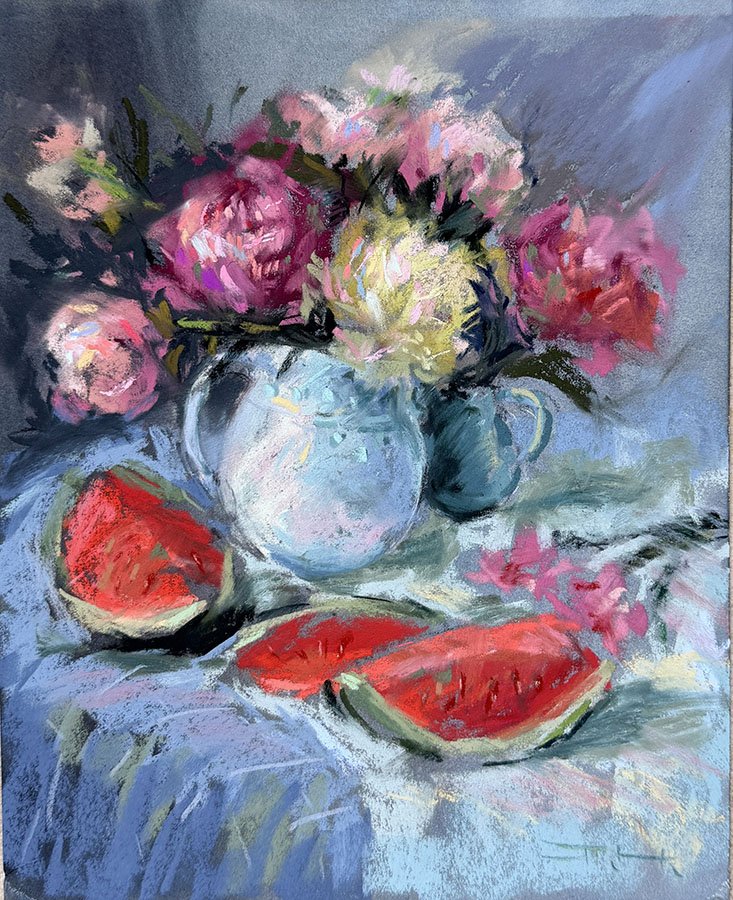 Midsummer Harmony – Original Soft Pastel Painting by Tatsiana Harbacheuskaya