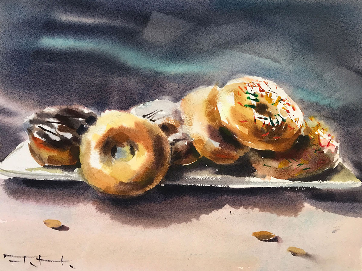 Arrangement with donuts