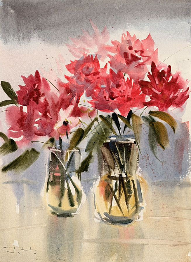 Crimson Transparency by Tatsiana Harbacheuskaya