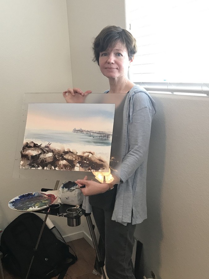 Creating Spontaneous Seascape in Watercolor