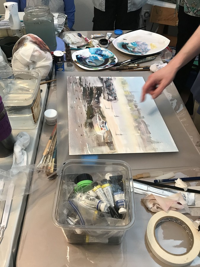 Painting street scenes and cityscapes in watercolor