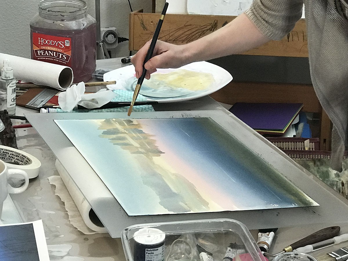 Creating Spontaneous Landscapes in Watercolor