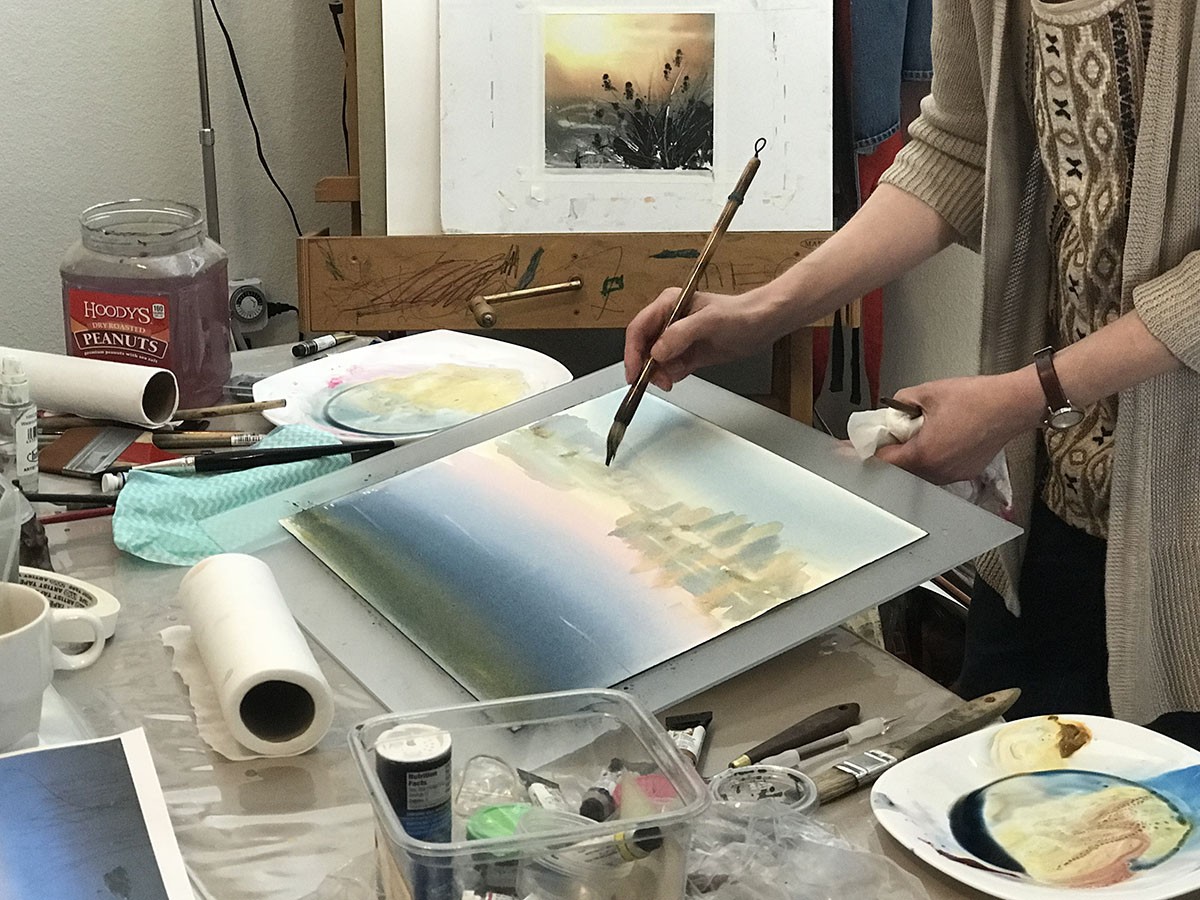 Creating Spontaneous Landscapes in Watercolor