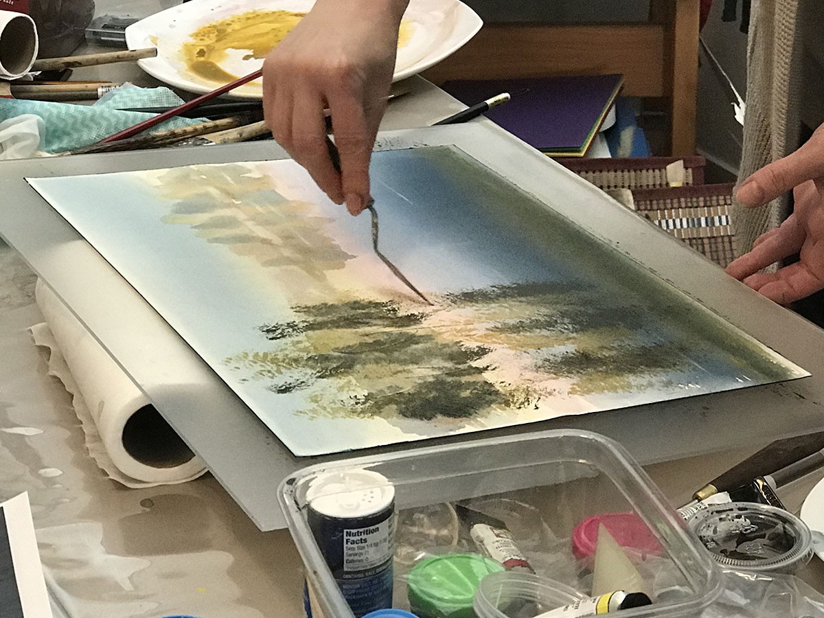 Creating Spontaneous Landscapes in Watercolor