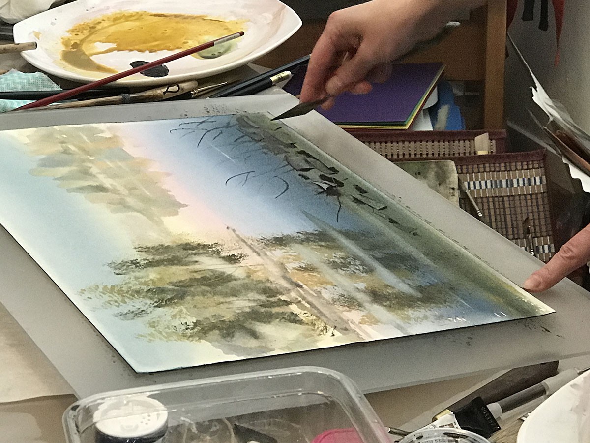 Creating Spontaneous Landscapes in Watercolor